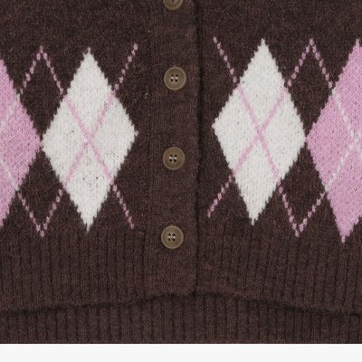 Cardigan - OHOO - BROWN