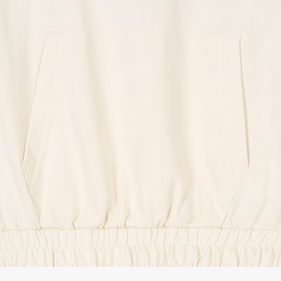 Sweat à capuche zippé - OHOO - CREAM