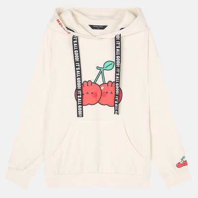 Sweat à capuche zippé - The Day Girl - CREAM
