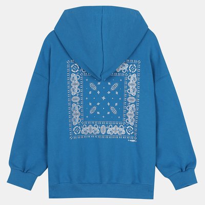 Sweat à capuche zippé - Indigo Kids - TURQUOISE BLUE